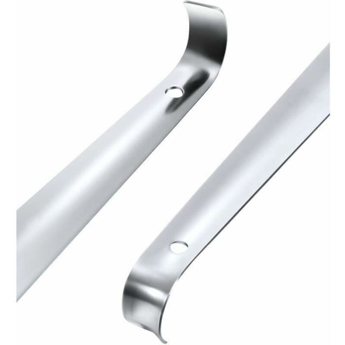 Calzascarpe in acciaio inox YYV - Confezione da 2 - Manico lungo con impugnatura comoda per anziani