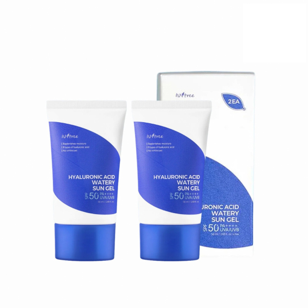 Isntree Kit de Gel Solar Aquoso com Ácido Hialurônico FPS 50+ (50ml *2)
