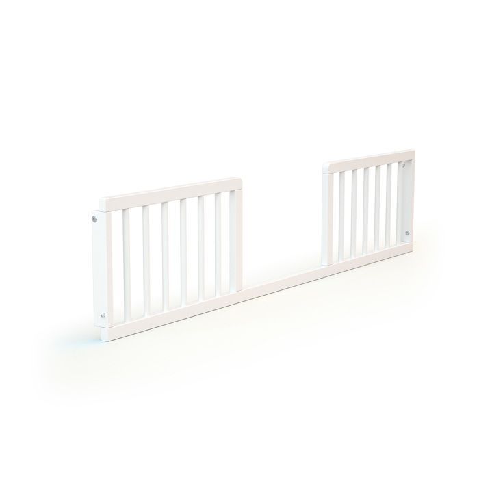 AT4 - Barrière de lit bébé en bois SEREN - 140 x 32 x 4 cm  Blanc -