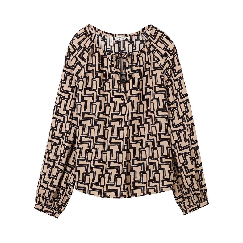 Beige bluse for kvinner