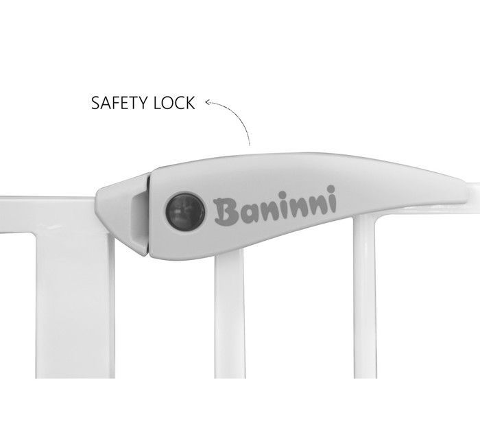 Baninni Fina White Safety Gate - 67 cm to 75 cm