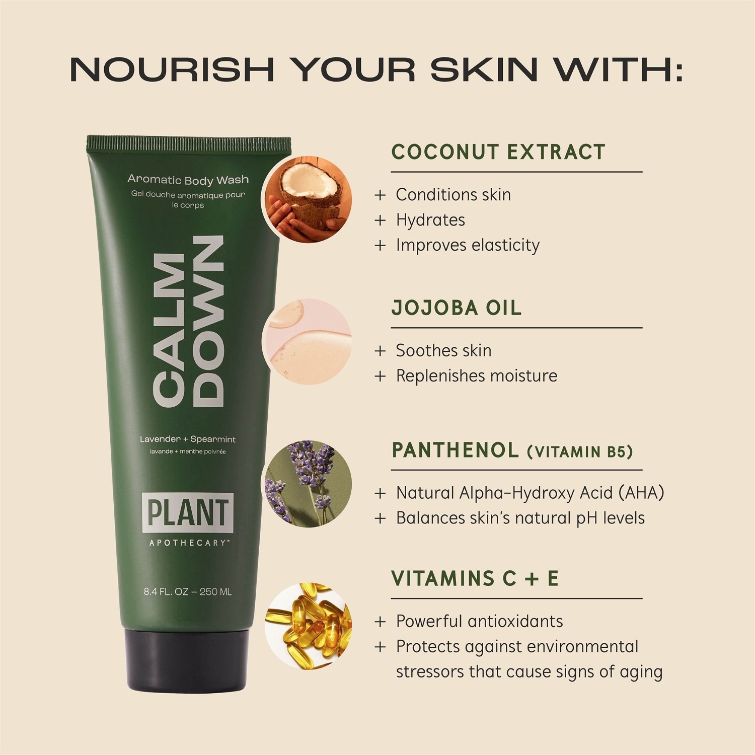 Plant Apothecary Calm Down: Aromatic Body Wash