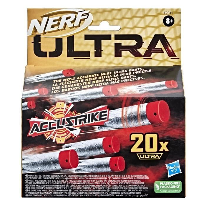 Confezione di ricarica da 20 dardi NERF Ultra AccuStrike - Compatibile solo con i blaster NERF Ultra