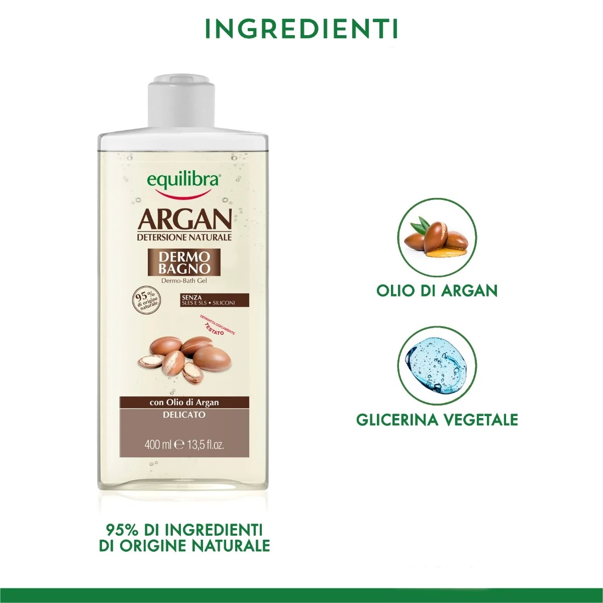 EQUILIBRA Equilibra Argan Dermo vann 400 ml Igapäevane hügieen