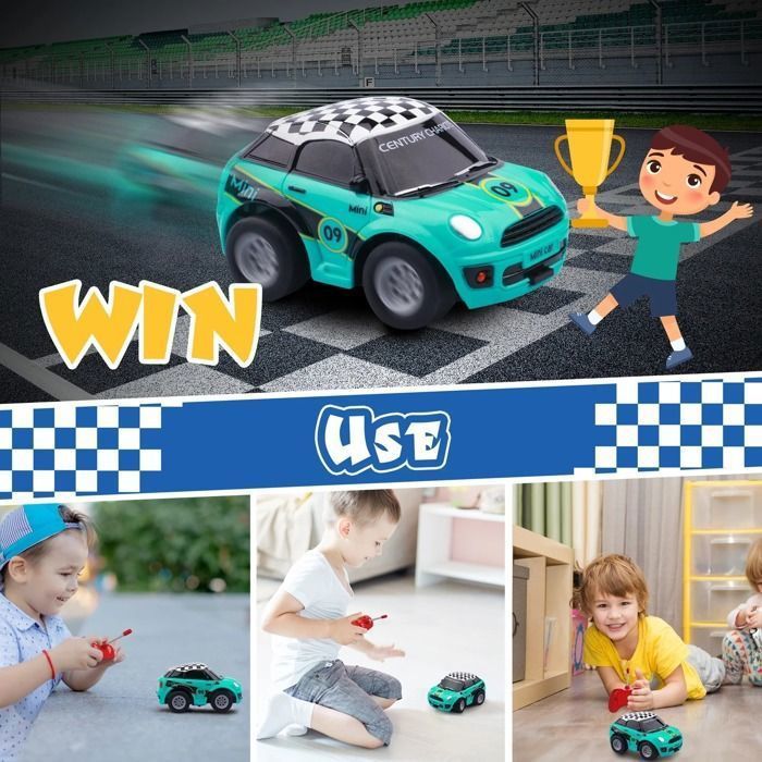 Speelgoedauto voor jongens van 2 jaar, op afstand bestuurbare auto voor kinderen van 2-3 jaar, speelgoedtruck voor kinderen, cadeau voor jongens van 2-4 jaar - groen