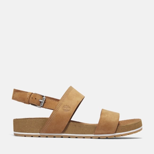 Sandalo a Doppia Fascia Malibu Waves da Donna in                marrone chiaro