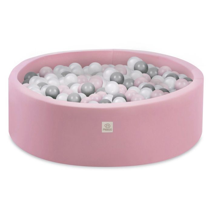 Piscina de bolas MISIOO 90x30 cm 200 bolas rosa