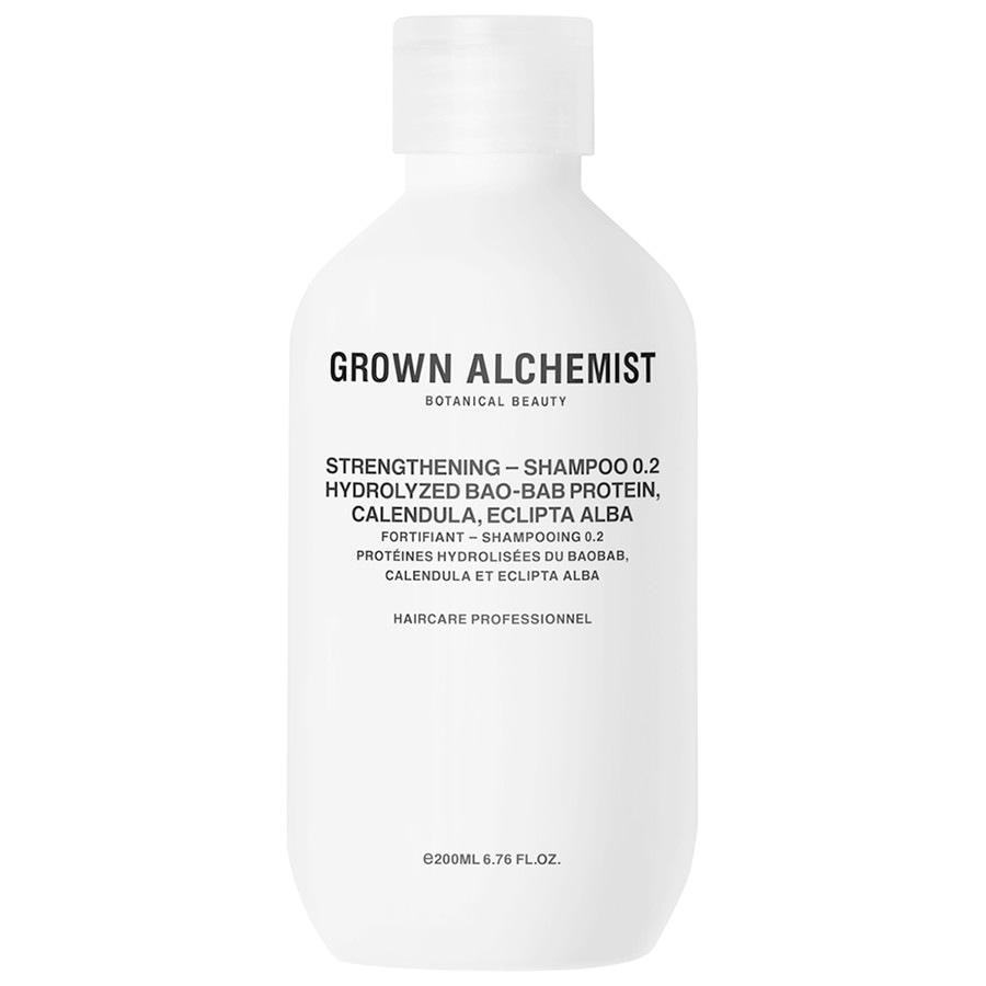 Grown Alchemist matu veidošanas šampūns – 0,2% hidrolizēts BAO-BAB proteīns, kliņģerītes, Eclipta alba – 200 ml