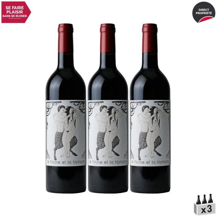 La Faune et la Nymphe Rouge 2019 - Caja de 3 botellas de 75cl - Les Frères Moine - Vino tinto del Suroeste - Denominación de origen VDF Vin de France -