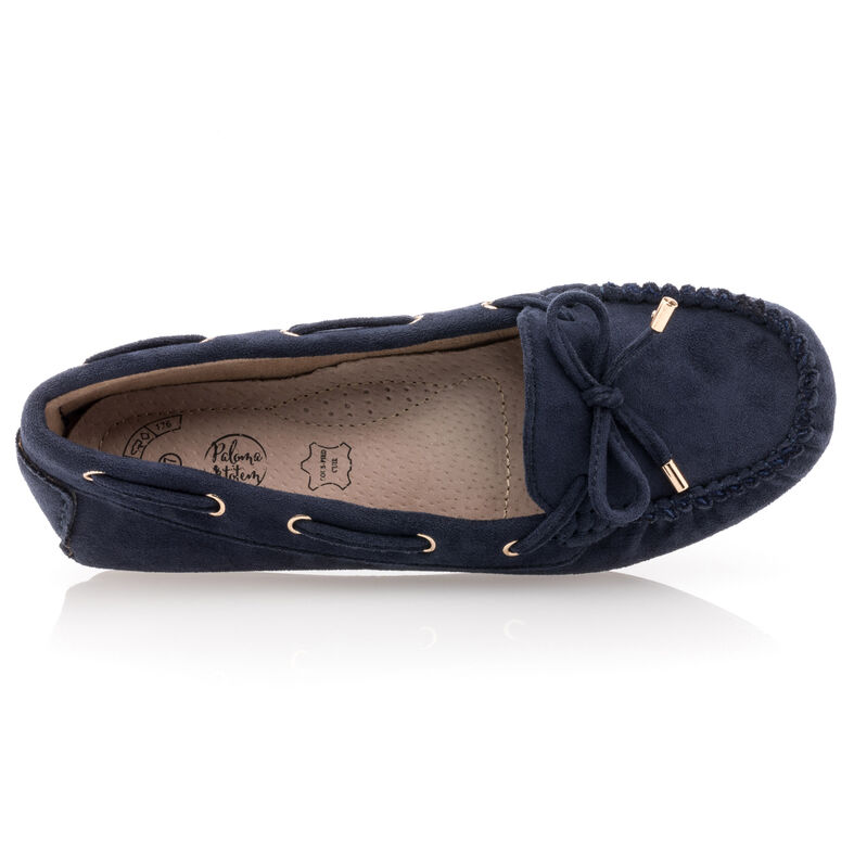 Blaue Damen-Loafer/Bootsschuhe