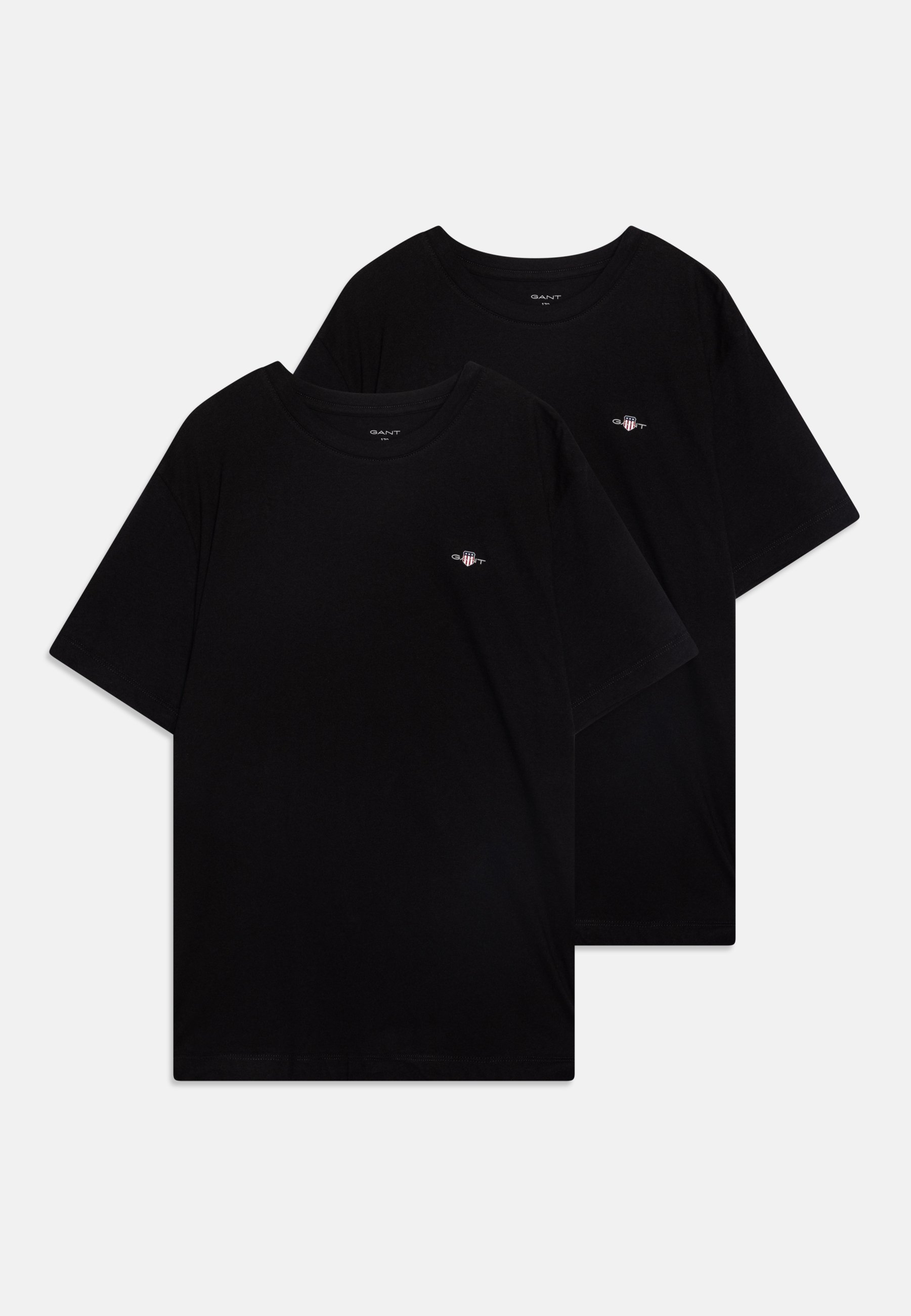 GANT C NECK UNISEX 2 PACK - Koszulka basic - czarna