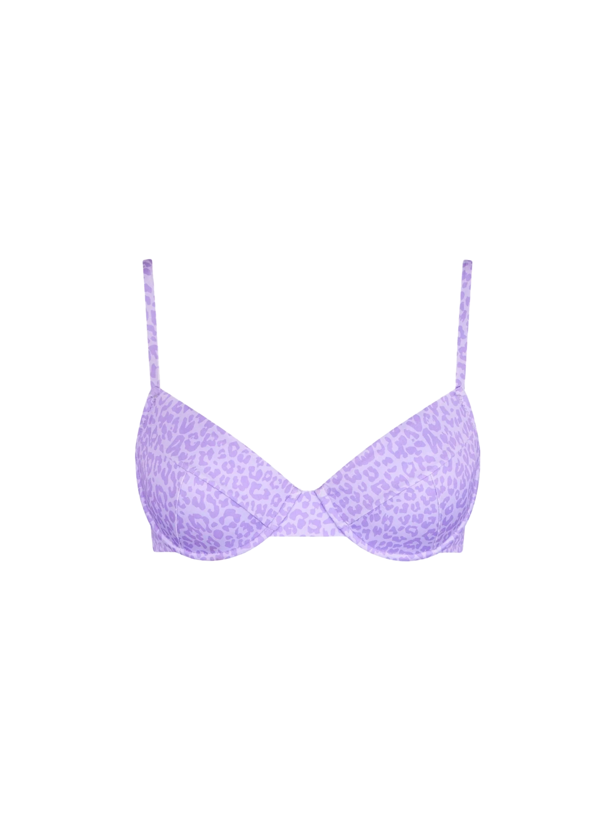 Bralette con estampado de hurón en tonos pastel