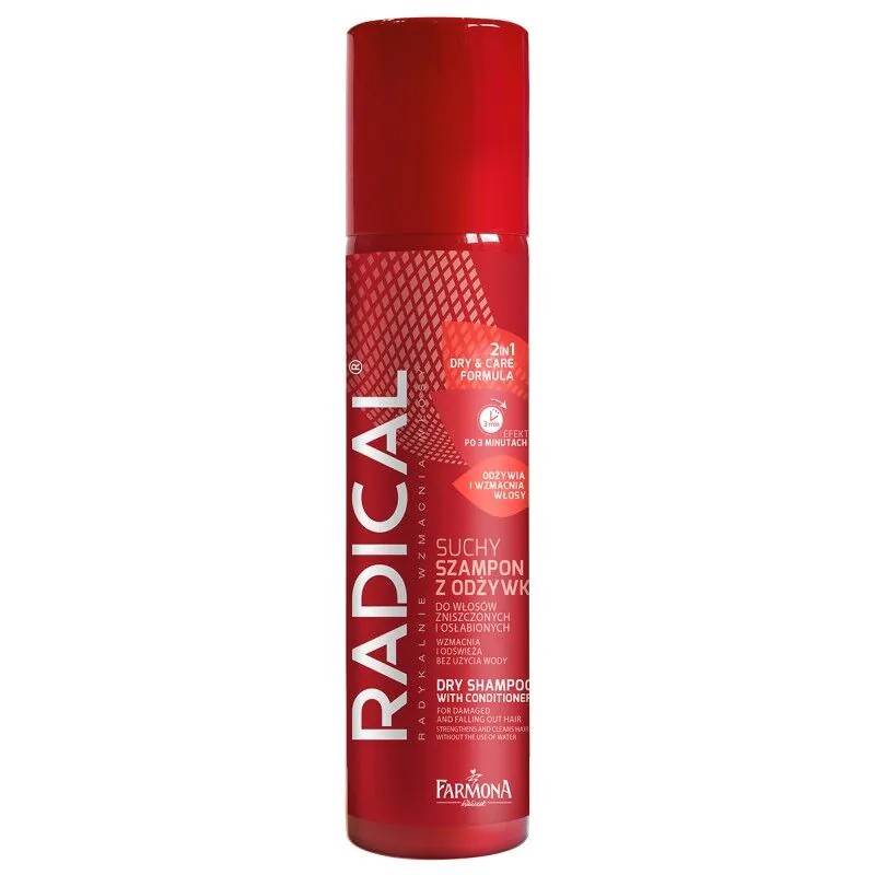 Radical Suchy Szampon z odżywką do włosów zniszczonych i osłabionych 180 ml