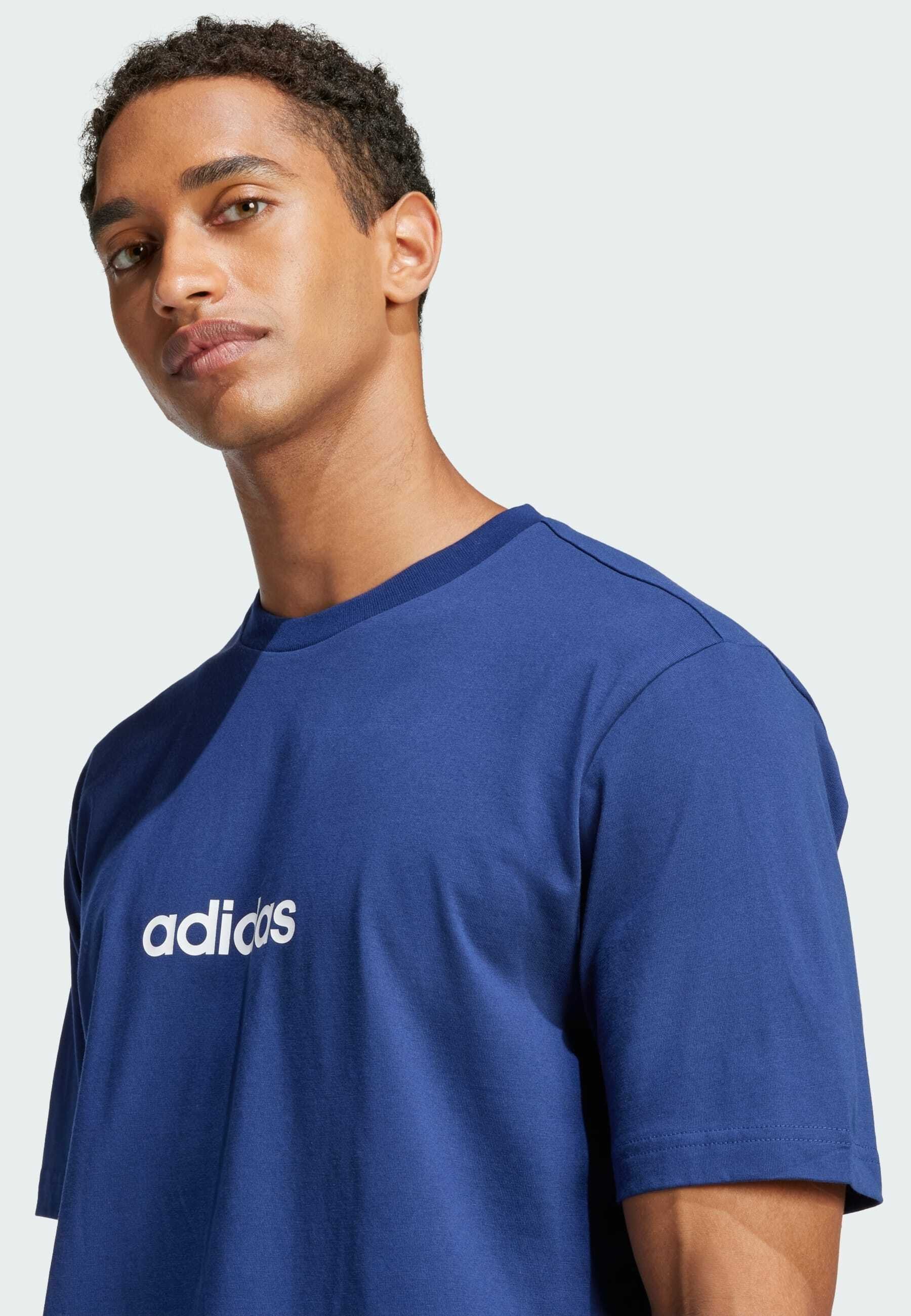 Koszulka adidas Sportswear Print T-shirt - granatowo-biała
