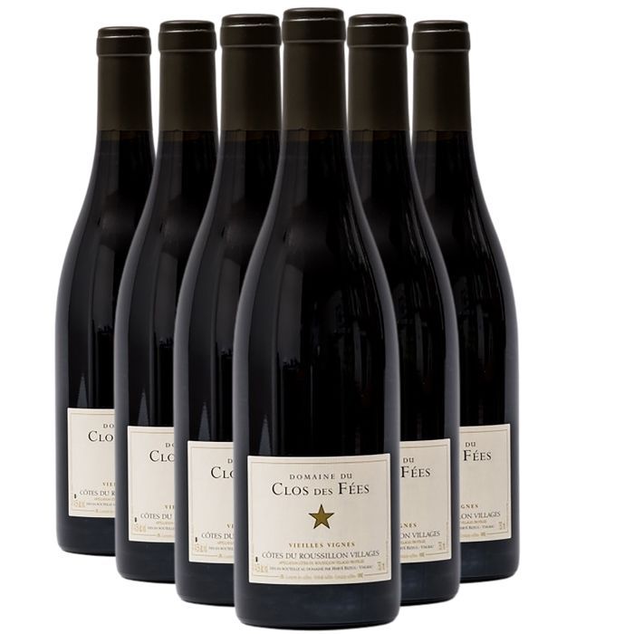Domaine du Clos des Fées Côtes du Roussillon Villages Vieilles vignes 2022 - Vino rosso della Linguadoca-Rossiglione (6x75cl)