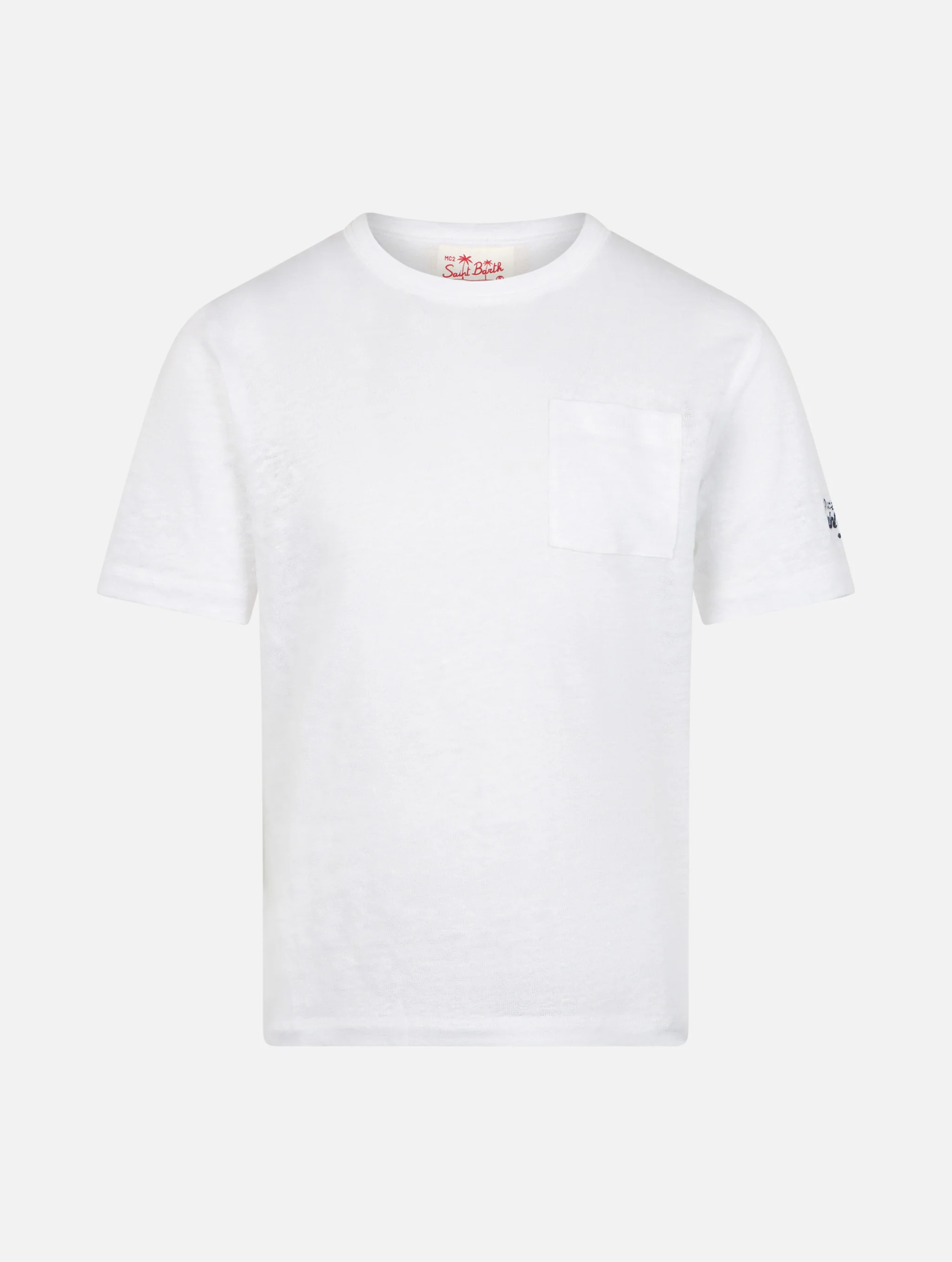 Alex kinder T-shirt van gebroken wit linnen jersey