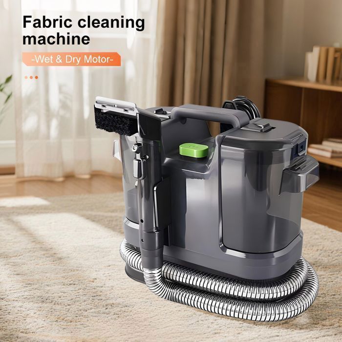 Nettoyeur détacheur portable - 500W/12 Kpa/Tuyau 1,5M - Cordon d'alimentation 5M - Réservoir 0,8L/1,8L - Aspirateur nettoyeur à eau