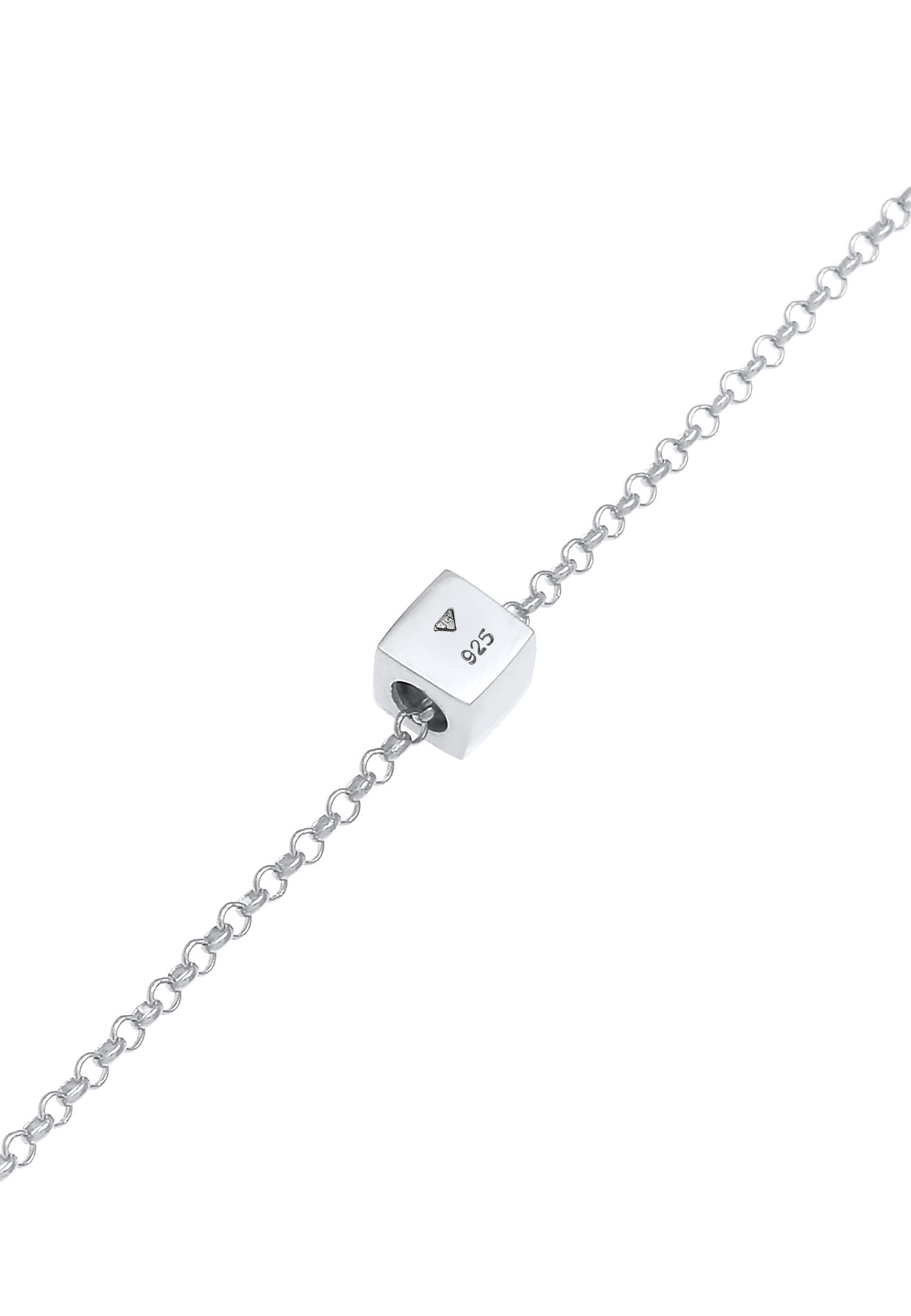 Elli Pendentif cube Choker pour dames Geo Look Trend Blogger en argent sterling 925