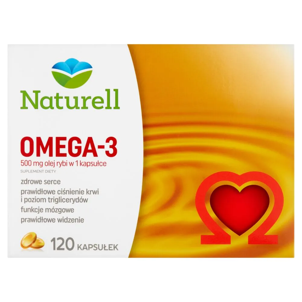 Naturell Omega-3, Olej z ryb 500 mg, Kapsułki
