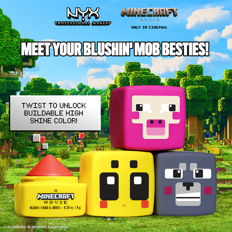 Blush inspirado no filme Minecraft da NYX Professional Makeup