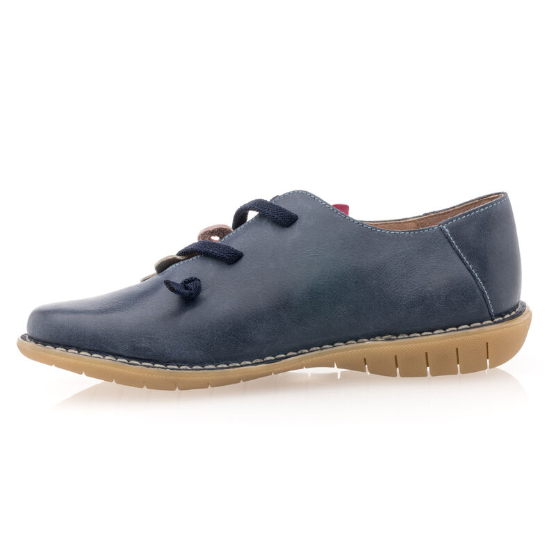 Zapatos de mujer azules con cordones / Zapatos Derby