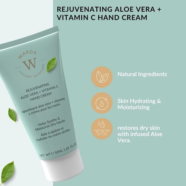 WARDA Foryngende Aloe Vera + Vitamin C Håndkrem 50ml