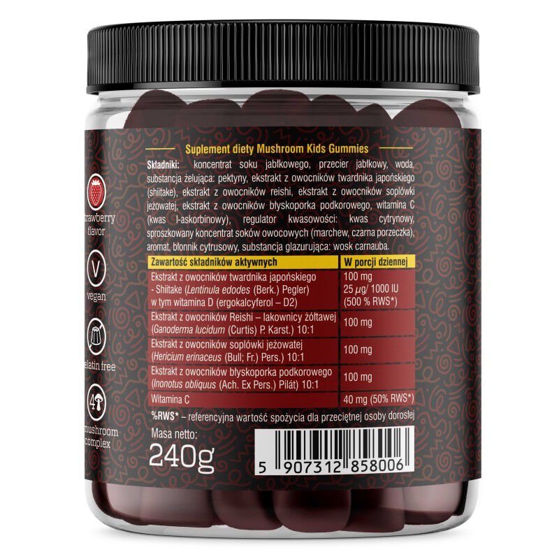 Solve Labs Mushroom Kids Gummies D2