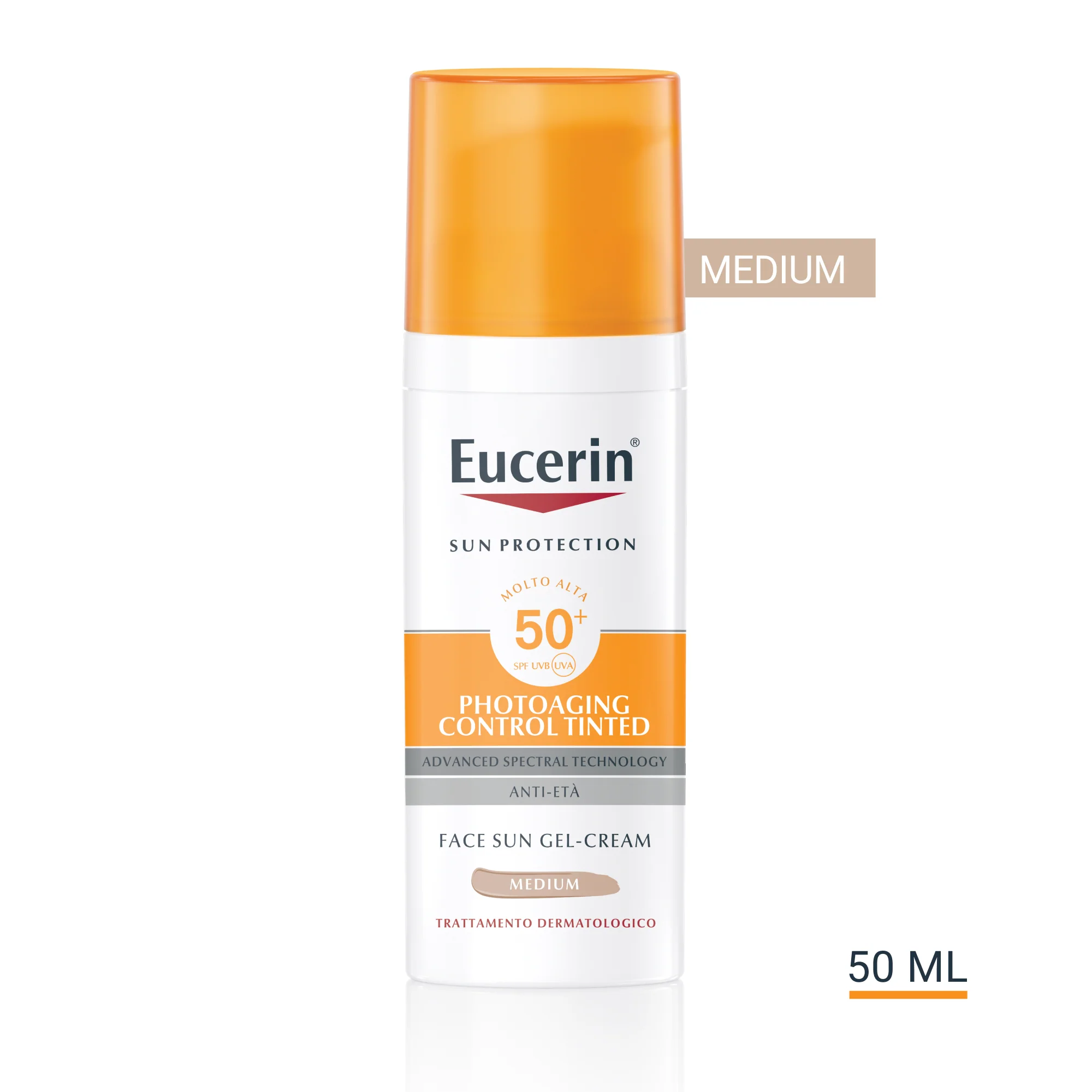 Sun Protection Photoaging Control Tinted Face Sun Gel-Creme SPF50+ - Solare viso alta prot., Crema viso colorata antirughe