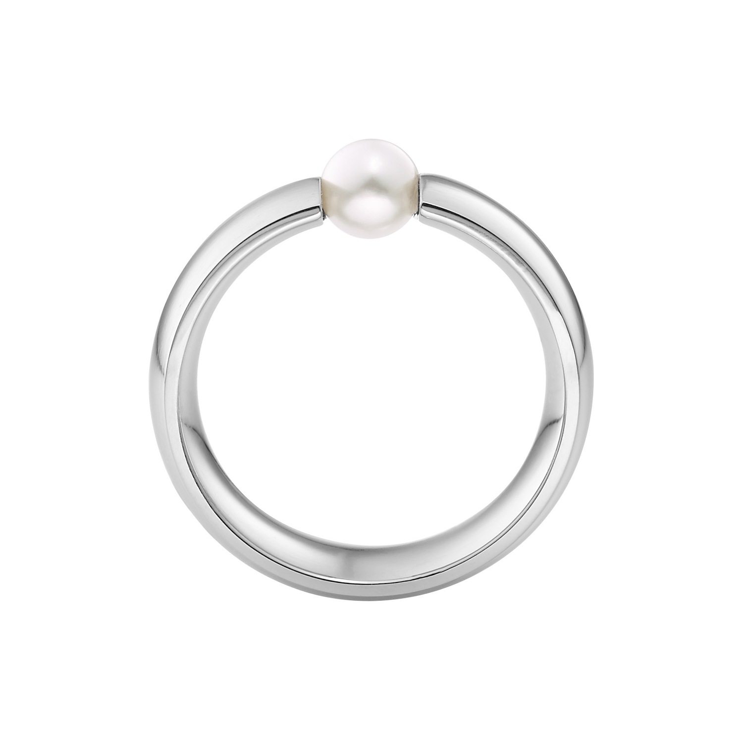 Heideman Bague Globus blanc