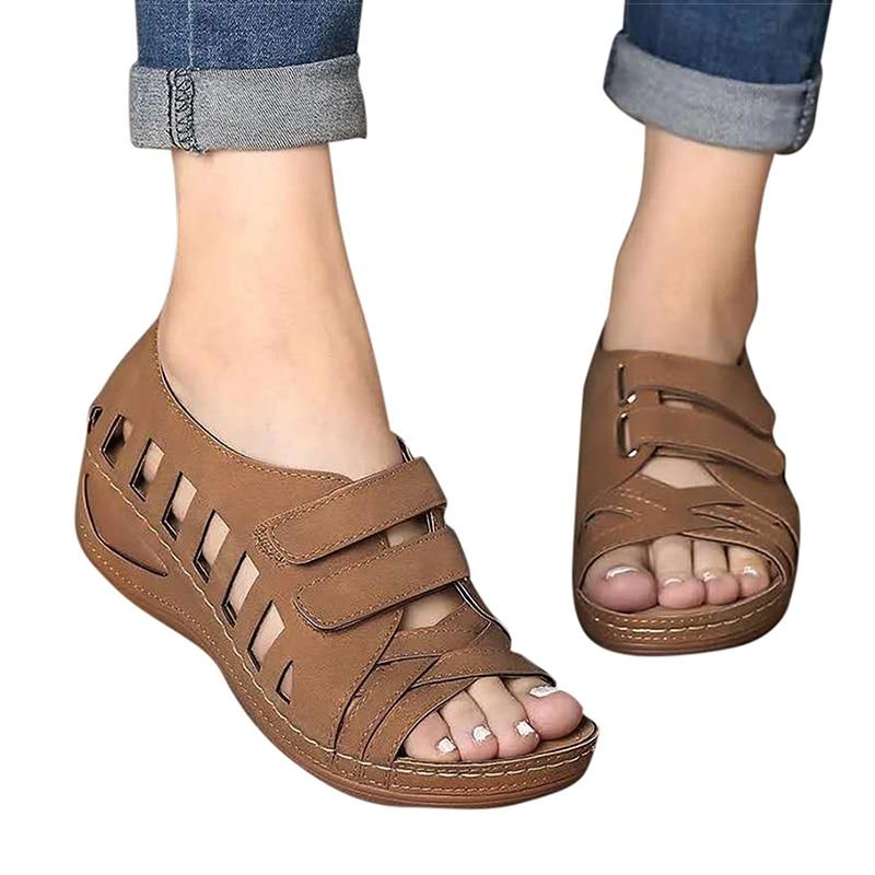 Women Sandals Summer Shoes Women Wedges Shoes With Platform Sandals Soft Leather Gladiator Sandalias Mujer Heels Sandals