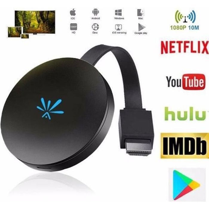 TERMINAL TNT - RECEPTEUR TV - DEMODULATEUR TV - DECODEUR TV - DECODEUR TNT  Affichage wifi sans fil compatible hdmi - Prise en