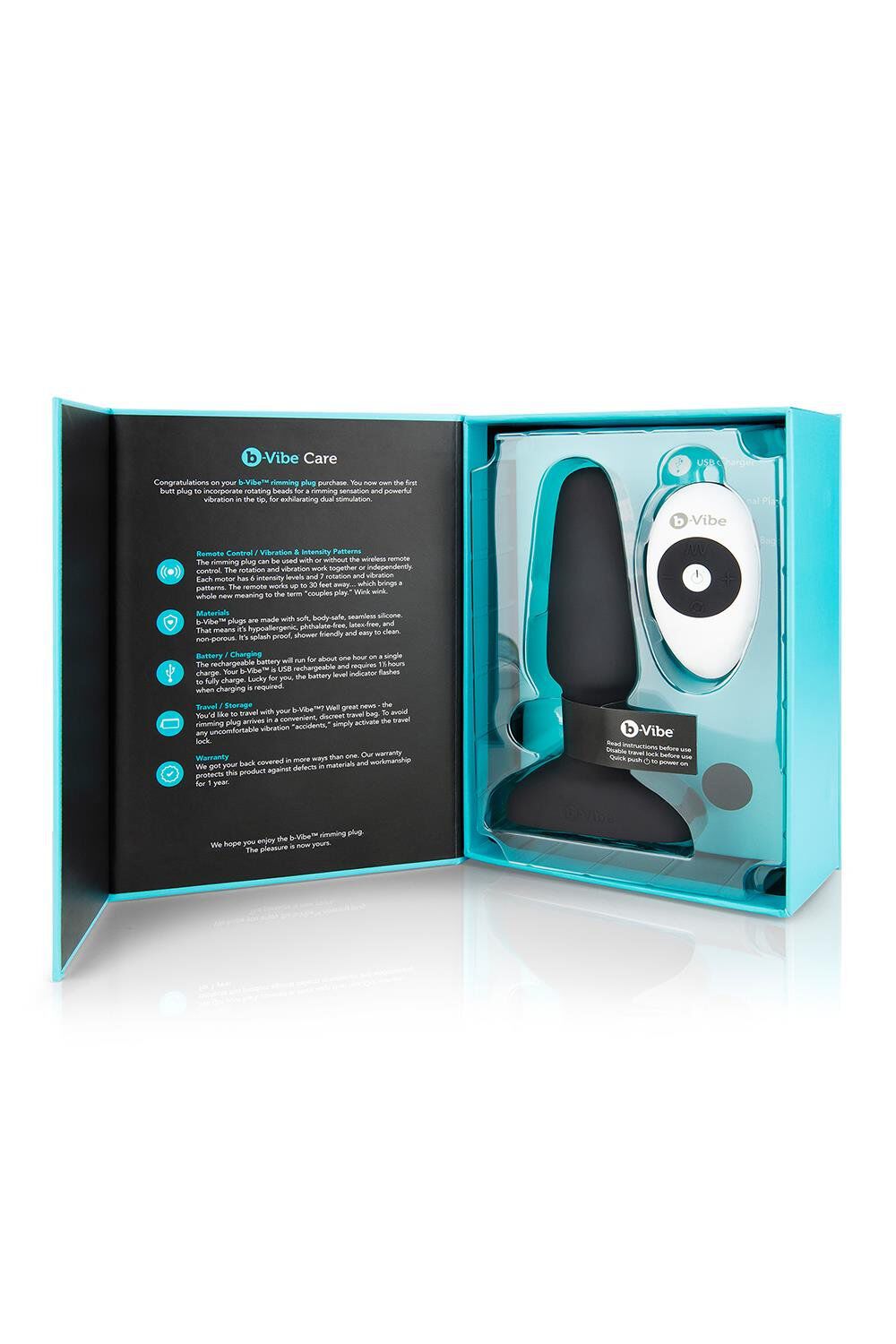 Rimming plug B-Vibe 2 čierny