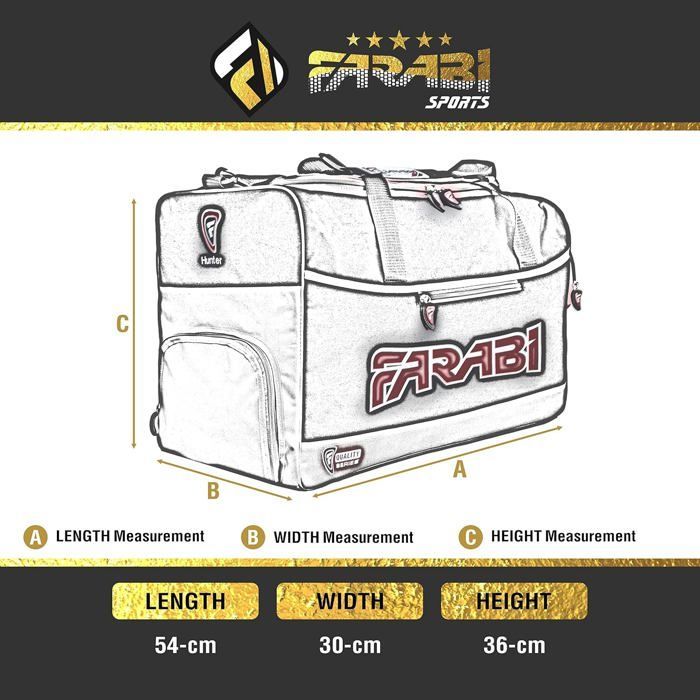 Sac de Sport - Farabi Sports - Bleu - Polyester Résistant - 4 Poches Zippées - Design Moderne