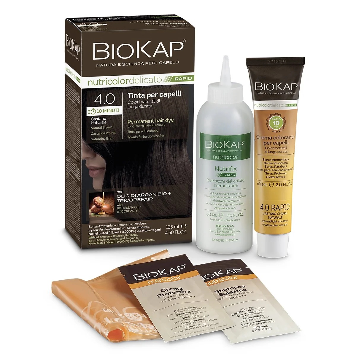 BIOKAP Biokap Nutricolor Delicato Rapid 5.05 coloration cheveux châtain noisette