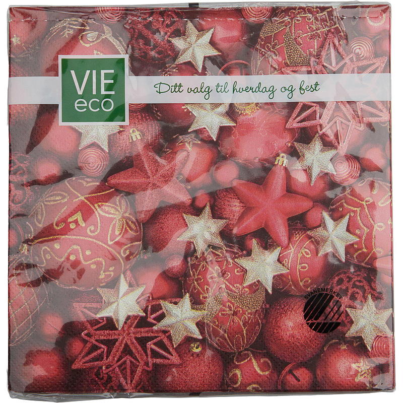 Vie Eco Servietter 20-pak 33x33 cm, julemotiv