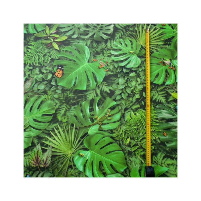Textil-Vinylboden – tropische Flora- und Fauna-Optik – 2 m x 2 m Rolle
