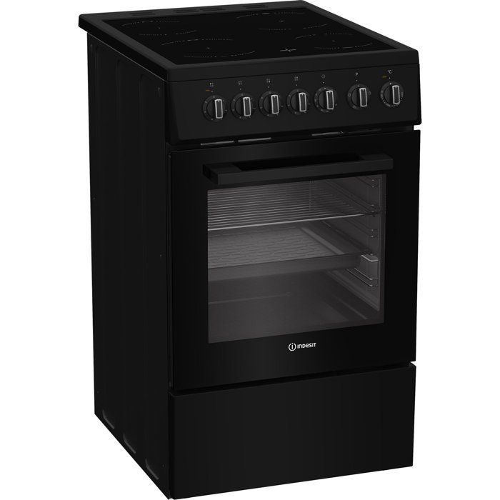 Ceramic hob - INDESIT - I5V3PCB - 4 burners - 7700 W - 50 cm wide - Black