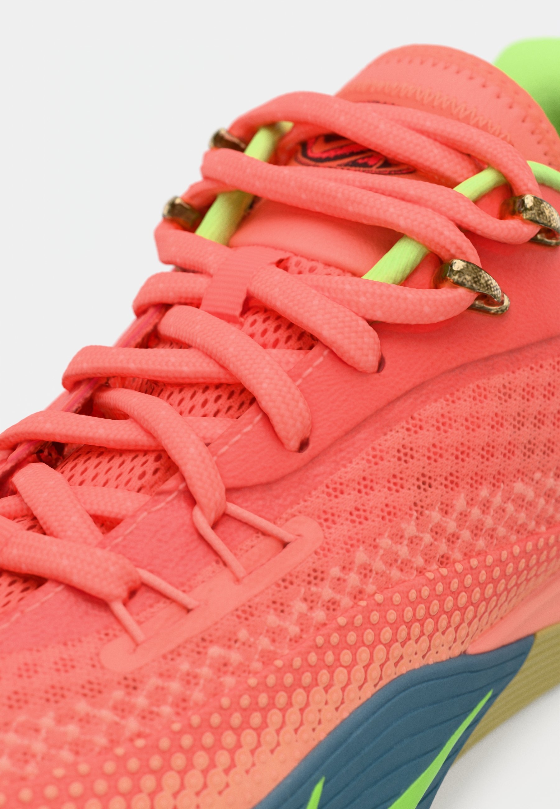 Nike Performance ST FLARE - Scarpe da basket - colore: mango chiaro/verde lime acceso/rosa atomico