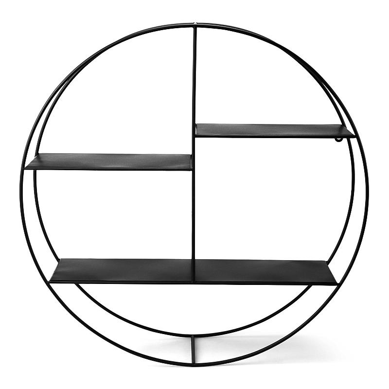 Metalhylde ø 60x15 cm sort