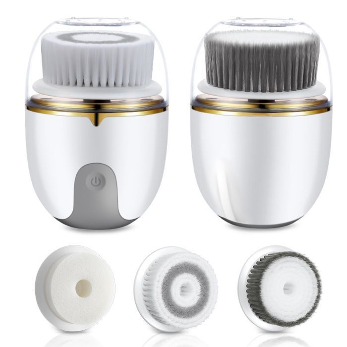 Brosse pour le visage, nettoyage en profondeur des pores, brosse de nettoyage électrique avec 3 embouts