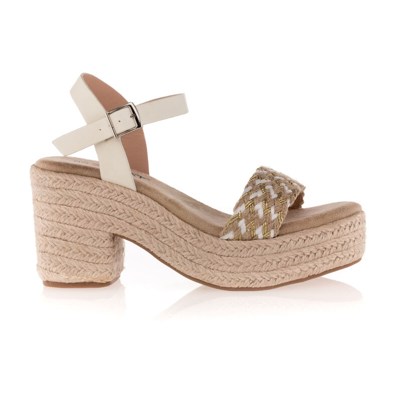 Weiße Damensandalen / Zehenfreie Schuhe