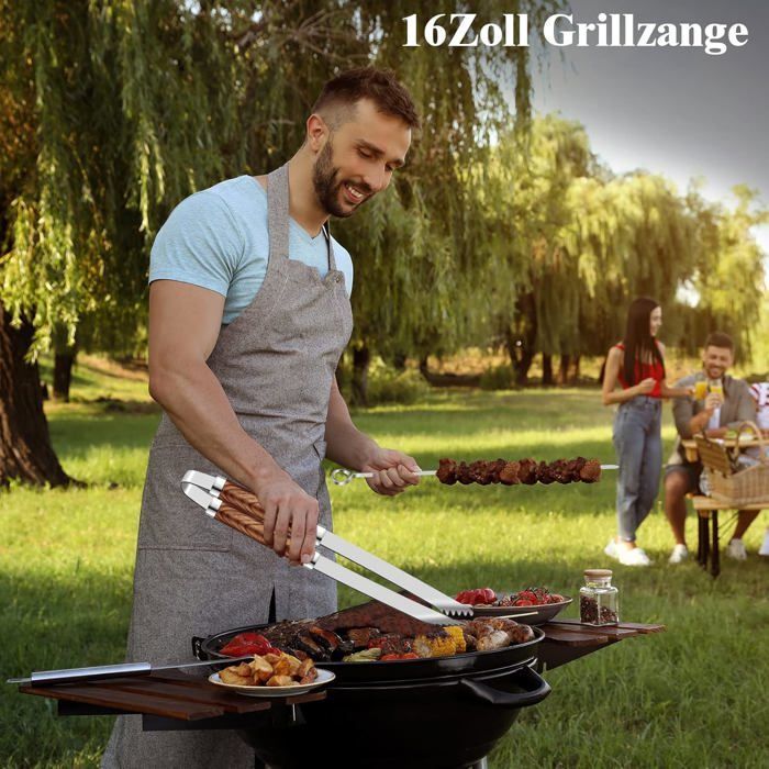 Kit profesional de accesorios para barbacoa de 26 piezas, juego de utensilios de acero inoxidable para barbacoa, regalo para hombres, herramienta