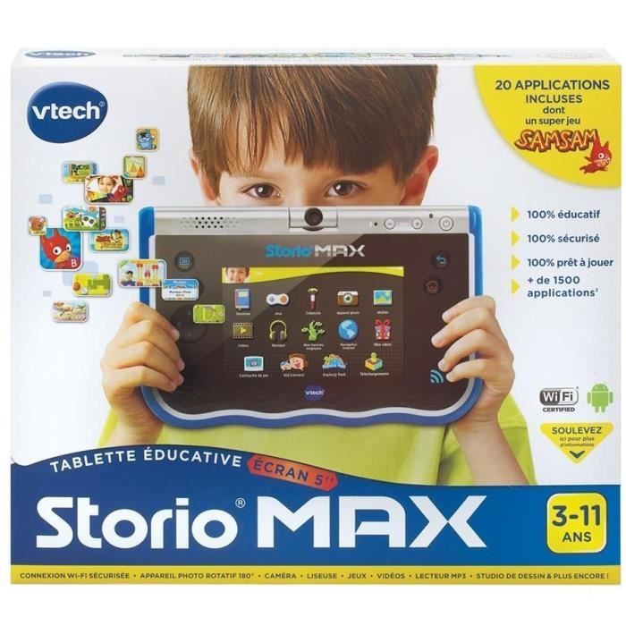 Tableta infantil VTECH Storio Max de 5 pulgadas con WiFi, color azul