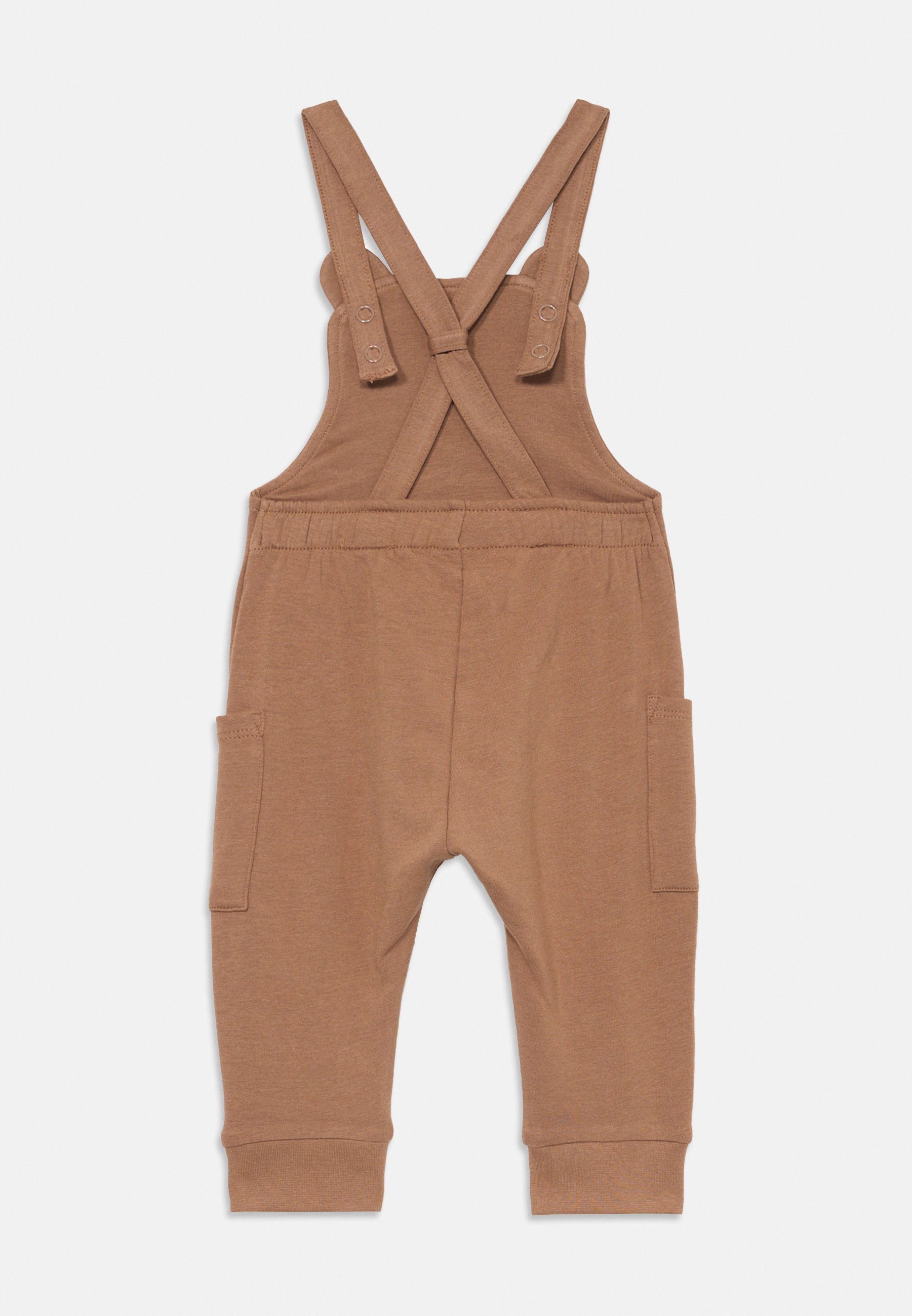 Lindex DUNGEREE ANIMAL FACE UNISEX - Dungarees - marrone polvere