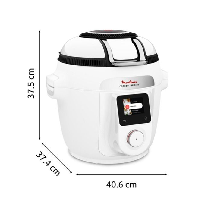 Moulinex Cookeo Infinity, freidora de aire + olla a presión, sin cuchilla mezcladora, 16 programas