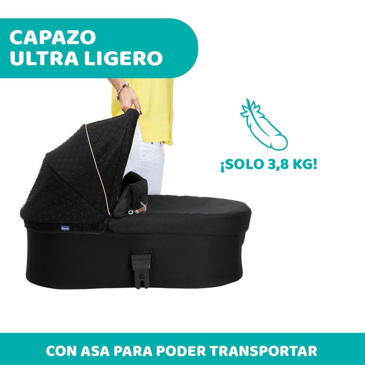 Cochecito Trío Best Friend Pro Black Re Lux Eco+ με Kory Essential