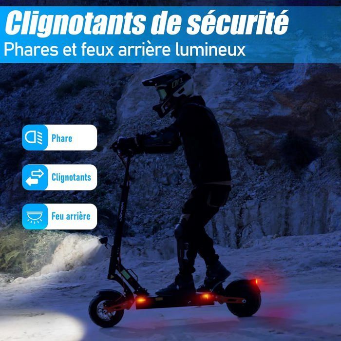 Joyor T10 - Patinete Elétrico - 2000 W - Rodas de 10 polegadas - Bateria de 60 V 18 Ah - Velocidade máxima de 60 km/h - Autonomia de 75 km.