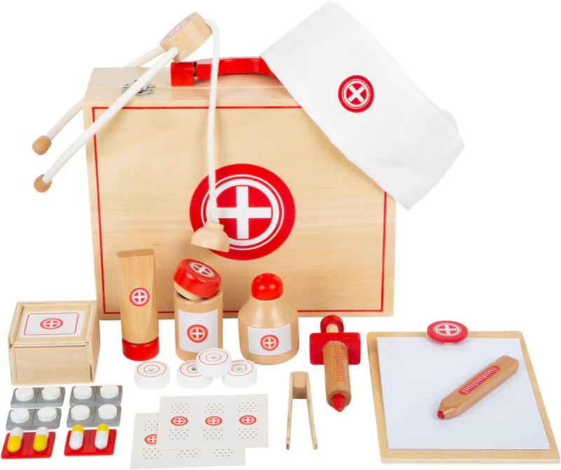 Komplet lesenih igrač Small Foot Wooden Doctor's Kit