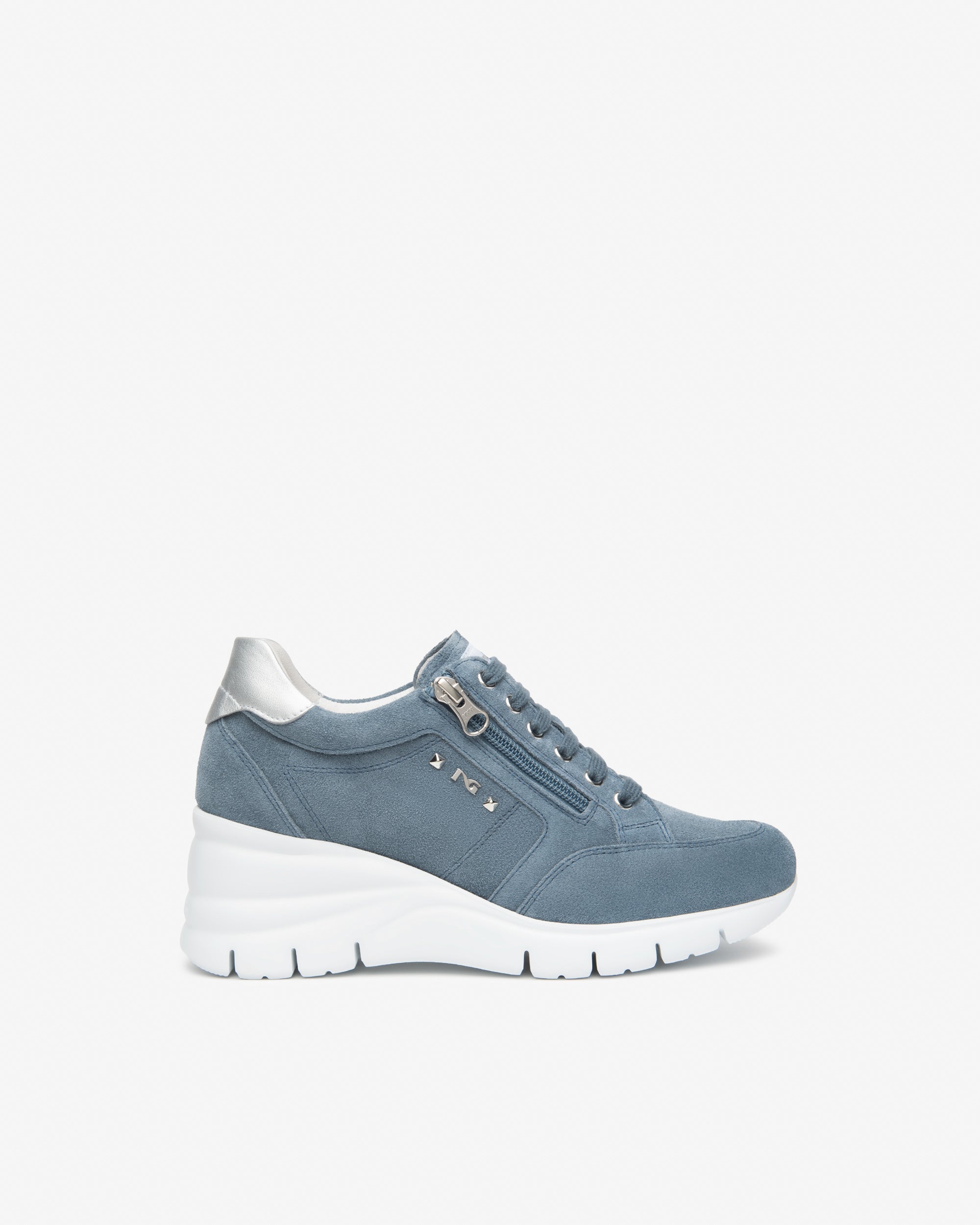  Damen-Sneaker aus Wildleder und Leder