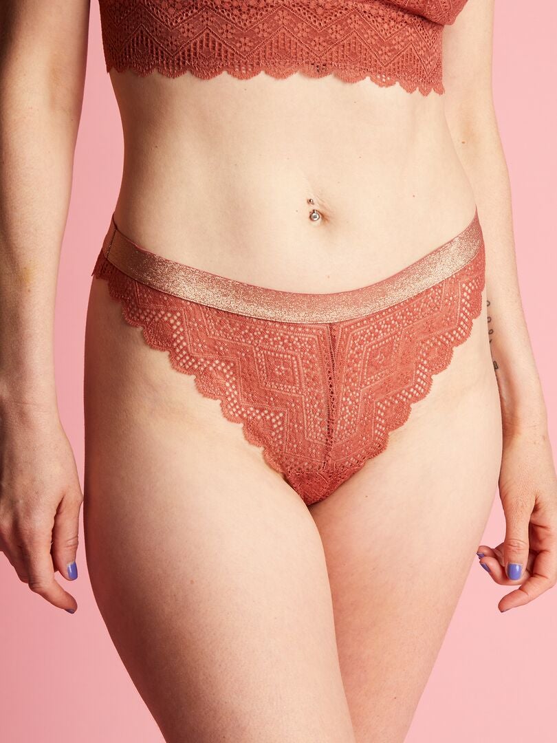 Kanten string - ROZE